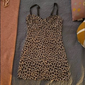 Cheetah print slip dress